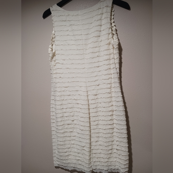Final $4  Robbie Bee "Layered  Dress with Crochet Neckline" Sz. 12 Ivory - Picture 4 of 5